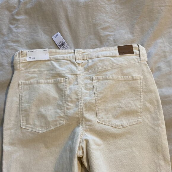 NWT AE Stretch‎ Corduroy Festival Flare High Rise Jeans Pant Plus Size 16 - Picture 5 of 7